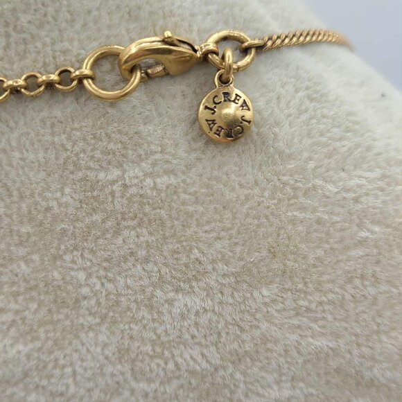 J Crew Gold Tone AB Crystal Statement Necklace Gorgeous! - Picture 5 of 10